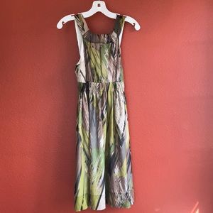 Anthropologie crepe knee length dress.
